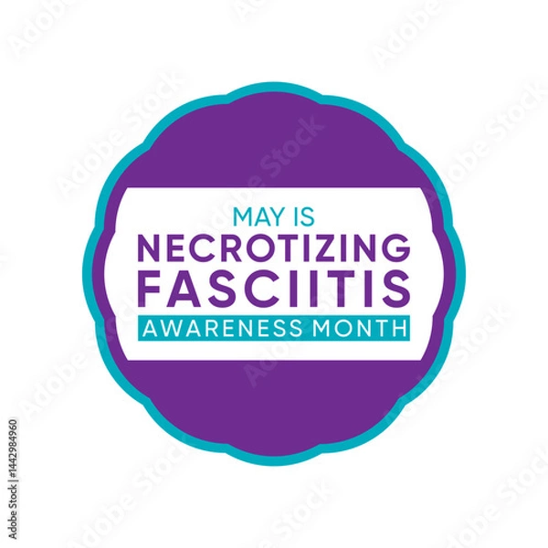 Obraz Necrotizing fasciitis awareness is generally observed in May. Necrotizing fasciitis, a rare but severe "flesh-eating" bacterial infection, demands immediate medical attention due to its rapid tissue d