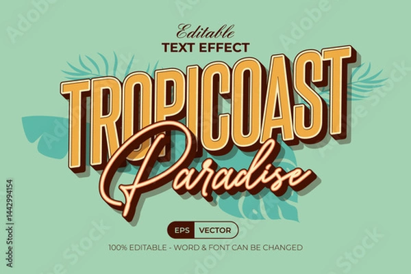 Fototapeta Editable Text Effect Summer Theme.