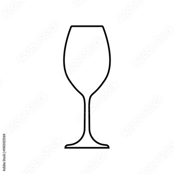 Obraz wine glass line icon