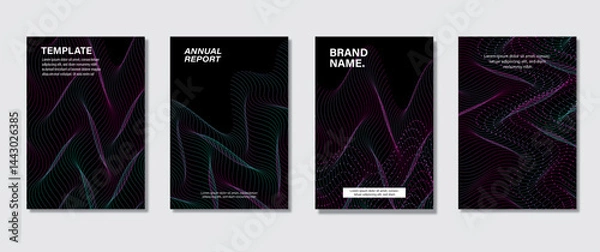Obraz Business card templates. Set of minimal business cover template design