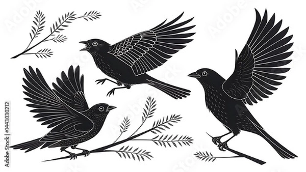 Obraz vector illustration of a bird  design