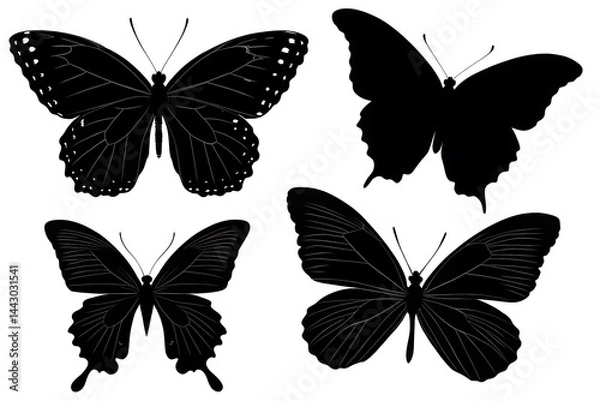 Obraz set of butterflies  design