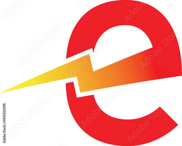 Obraz Power Energy Lightning E Logo