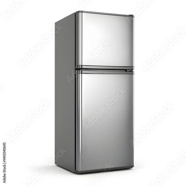 Fototapeta Refrigerator isolated on white background.