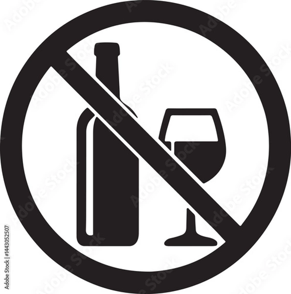 Obraz no alcohol sign