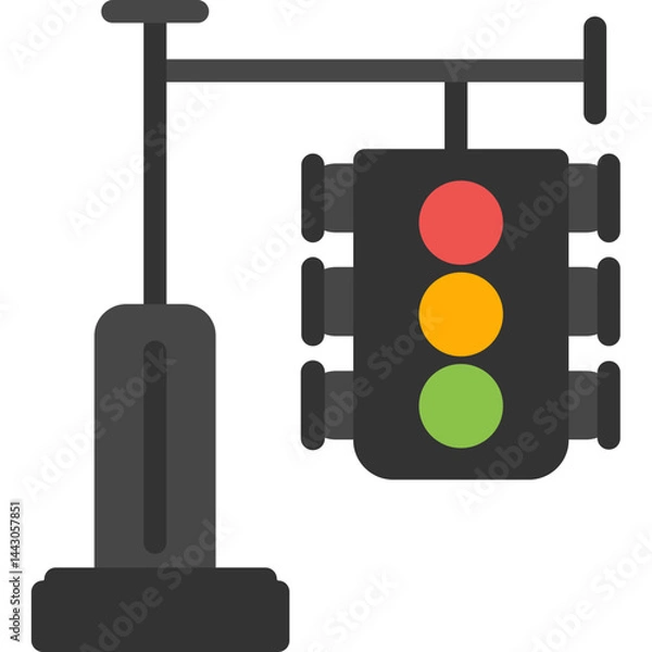 Obraz Traffic Light Flat Icon