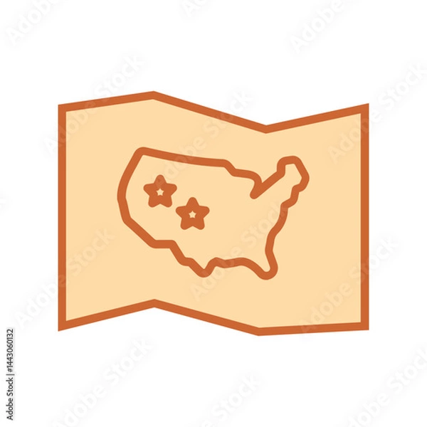 Obraz USA Map Icon Vector Icon