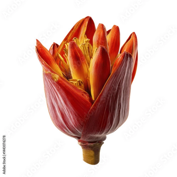 Obraz Vibrant Red Heliconia Rostrata Flower Close-Up
