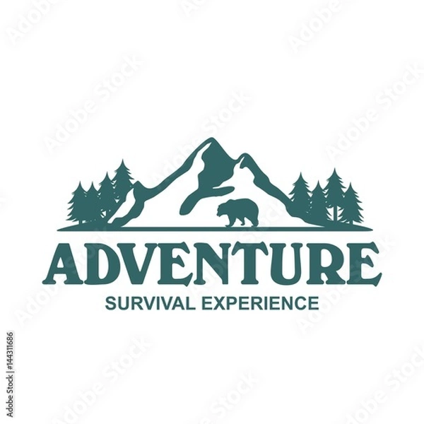 Obraz Adventure and outdoor logo vector