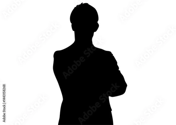 Obraz 腕を組む男性のシルエット