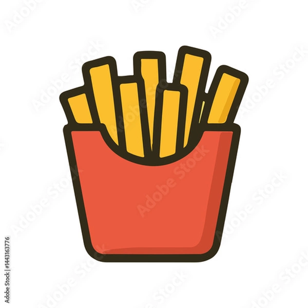 Obraz Cute Fries Illustration