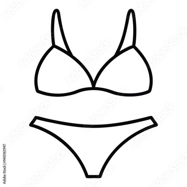 Fototapeta vector illustration of bra