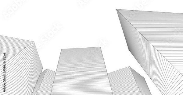 Obraz ​​abstract architecture 3d illustration background	
