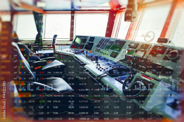 Obraz steering control  in tanker ship
