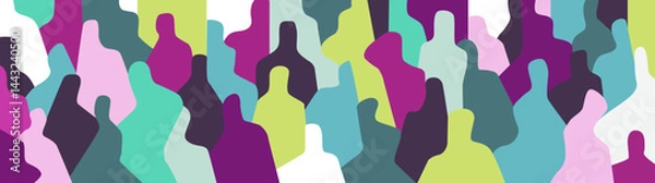 Fototapeta 
Group of people psychology mental health abstract illustration , multicolored silhouettes vector background