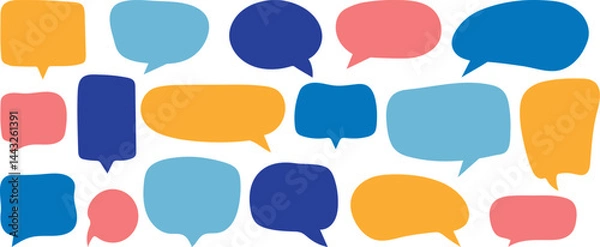 Fototapeta Speech bubble collection. Speak bubble text, Set of speech bubble. Speech bubble comic sign. Speech bubbles isolated on white background.