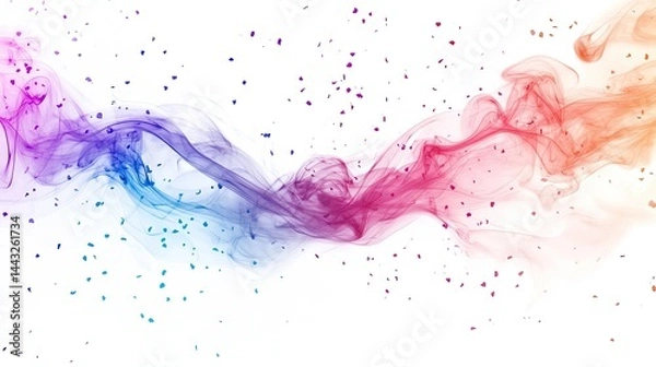 Fototapeta Abstract multicolored smoke on a white background ,Colorful smoke isolated on white background ,Abstract colorful smoke on white background