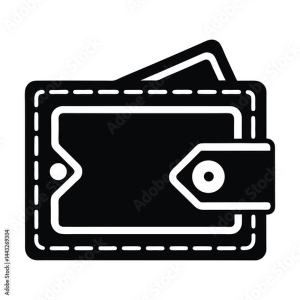 Obraz Digital wallet simple icon on white background