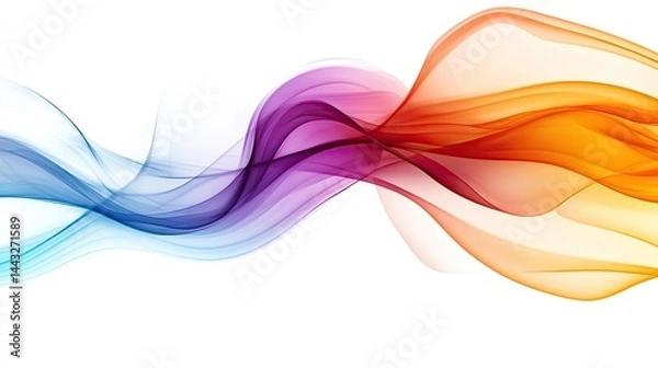 Fototapeta Abstract multicolored smoke on a white background ,Pink color texture studio with wavy line white background