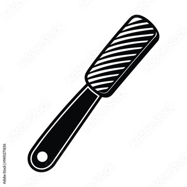 Obraz Barber element isolated hair parting tool on white background