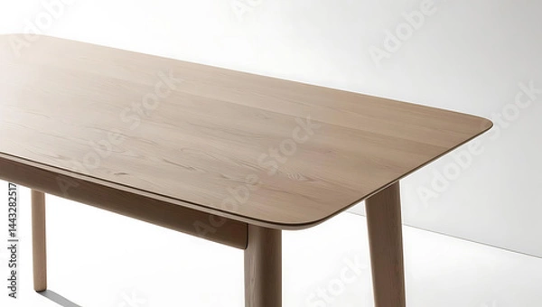 Obraz Minimalist Wooden Table Detail: Modern Scandinavian Design