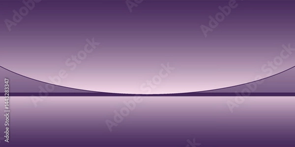 Fototapeta Abstract gradient podium background. Violet, purple and lilac empty 3d studio backdrop. Clean scene for product presentation mockup template. Vector illustration.