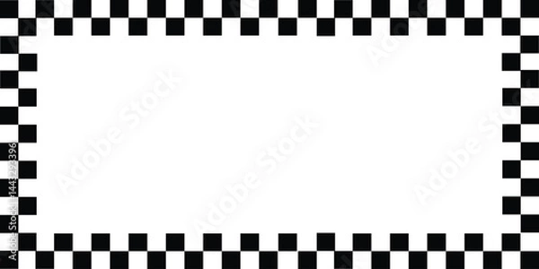 Obraz High-Quality Checkerboard Vector Borders and Backgrounds, block border, frame design, border design with vector file