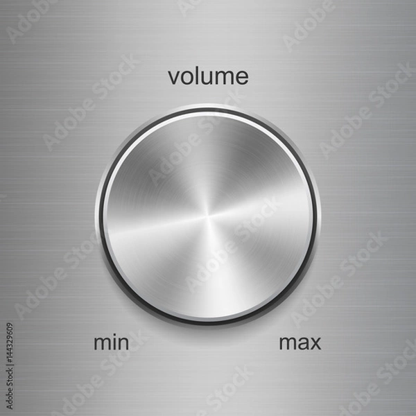 Obraz Volume sound control with metal brushed texture