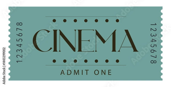 Fototapeta Ticket, Admit one ticket, Vintage Ticket