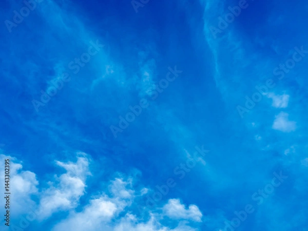 Fototapeta Clear blue sky with clouds for background
