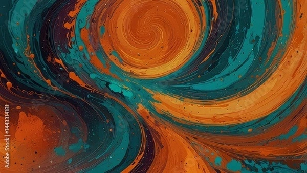 Fototapeta abstract background with colorful swirls
