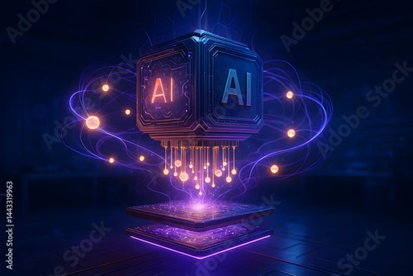 Obraz AI Core: Futuristic Technology Concept