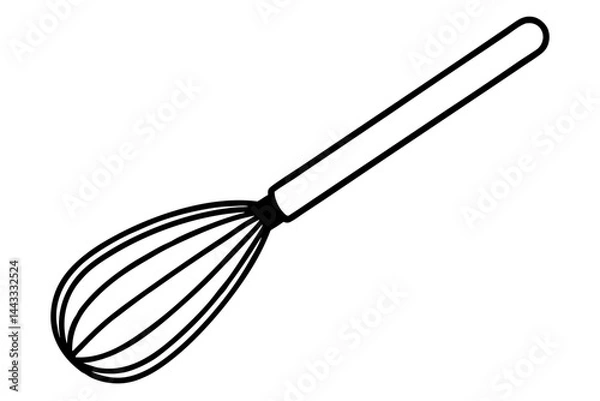Obraz Whisk Icon – Line Art Vector for Baking and Mixing Themes

