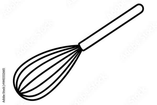 Obraz Whisk Icon – Line Art Vector for Baking and Mixing Themes

