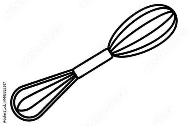 Obraz Whisk Icon – Line Art Vector for Baking and Mixing Themes


