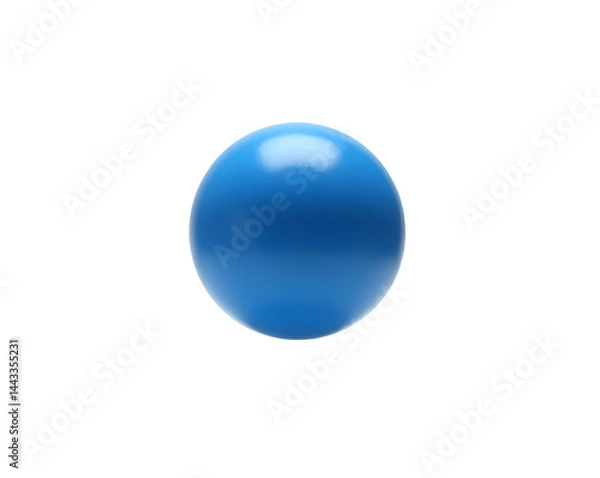 Fototapeta Captivating solo blue juggling ball against a solid backdrop creating a sense of focus and precision, ideal for illustrating balance, skill, and minimalist aesthetic