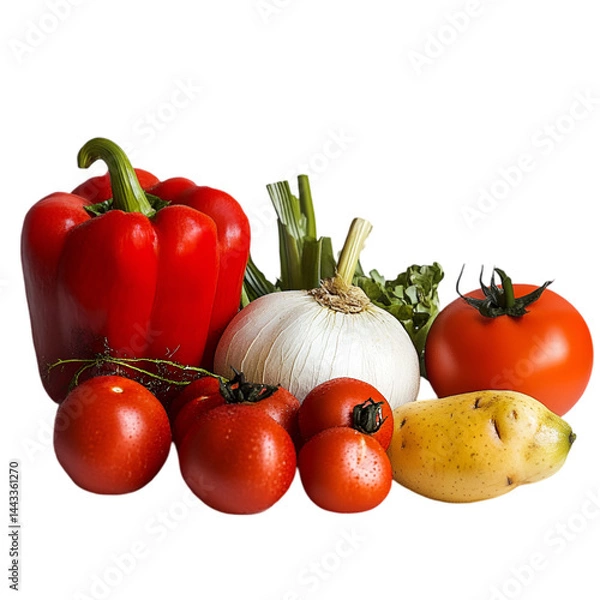 Fototapeta Fresh Fruits and Vegetables Supplier Icons – Wholesale Produce Trader Vector Set.  fresh food icons, grocery icons, fruit vendor vector, vegetable trader icons, healthy food icons, organic produce i

