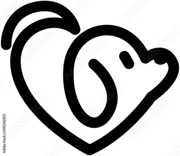 Obraz cute dog icon design