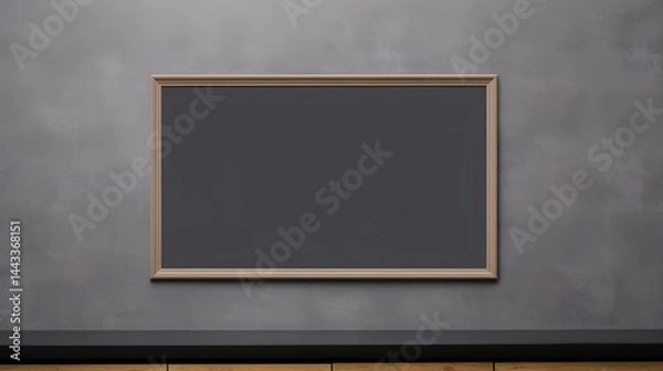 Fototapeta blank blackboard with chalk