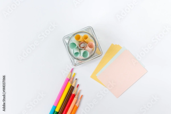 Obraz paper note flat lay