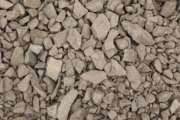 Fototapeta Stone chip rubble in close up