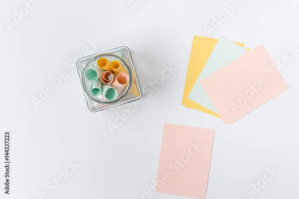 Obraz paper note flat lay