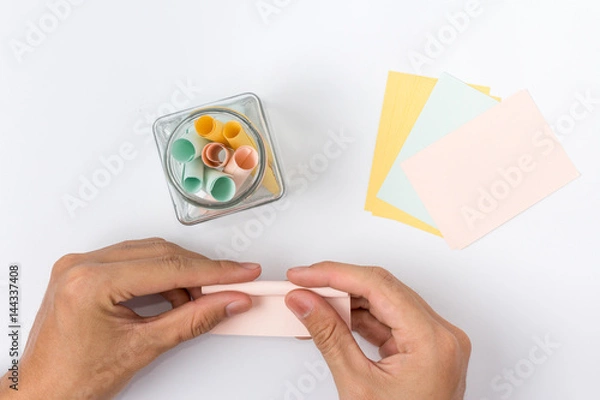 Obraz paper note flat lay