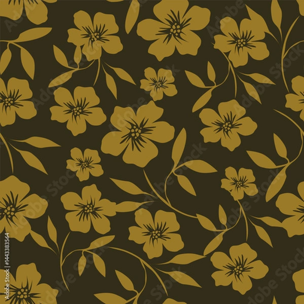 Fototapeta textile design with abstract flower pattern
