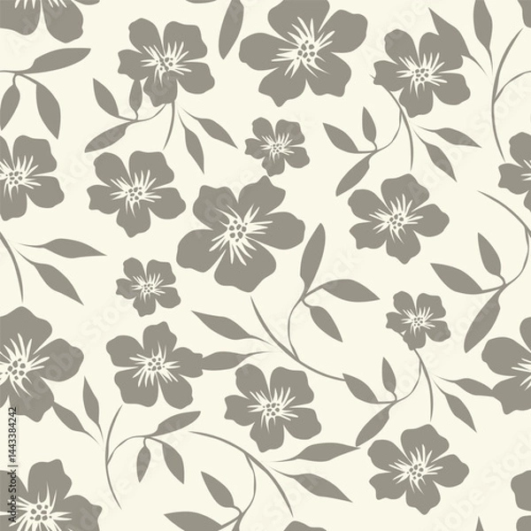 Fototapeta textile design with abstract flower pattern