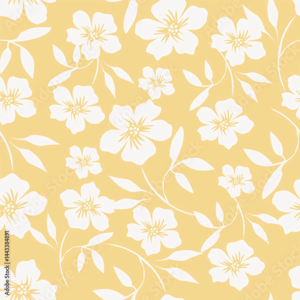 Fototapeta textile design with abstract flower pattern