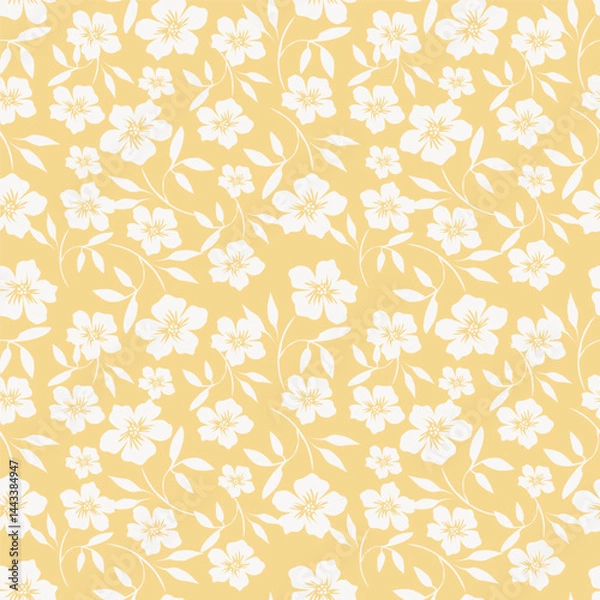 Fototapeta textile design with abstract flower pattern