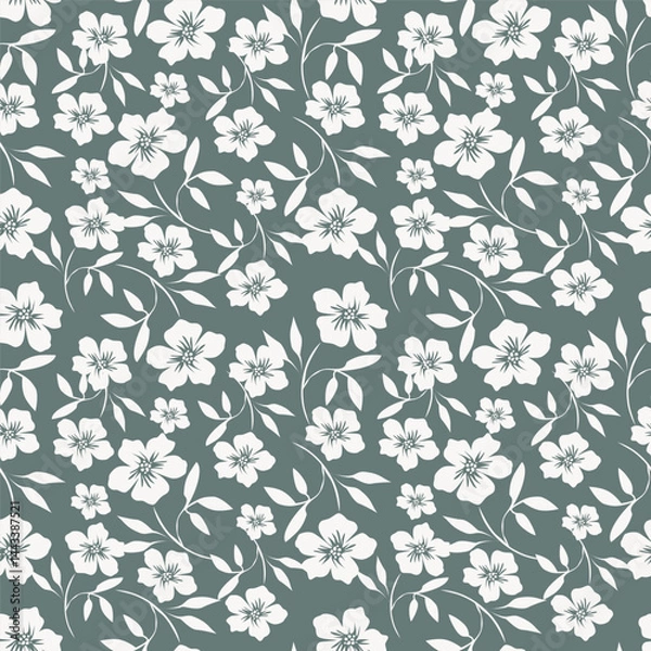 Fototapeta textile design with abstract flower pattern