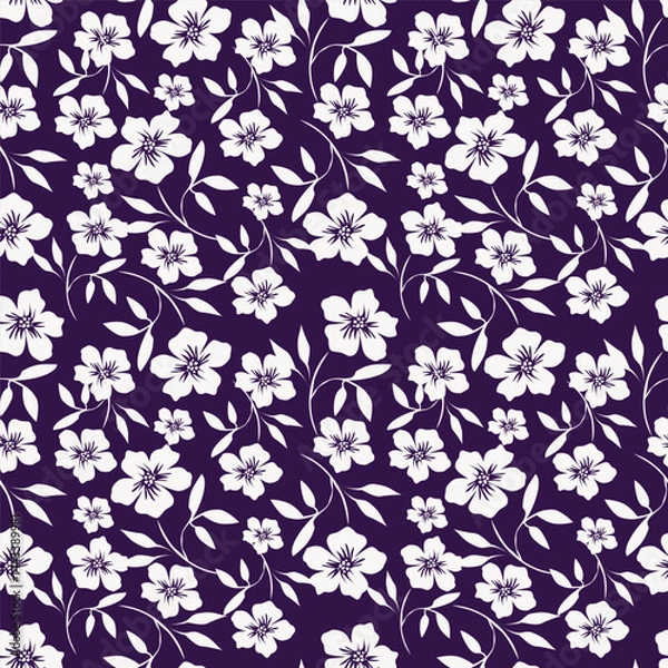 Fototapeta textile design with abstract flower pattern