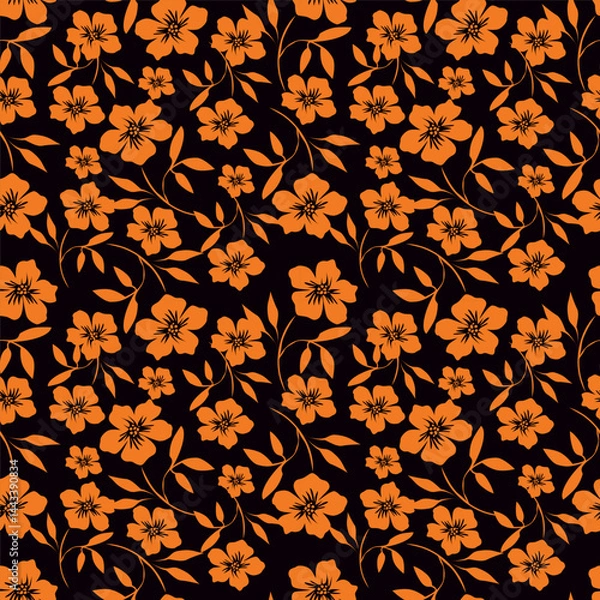 Fototapeta textile design with abstract flower pattern